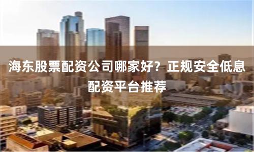 海东股票配资公司哪家好?正规安全低息配资平台推荐